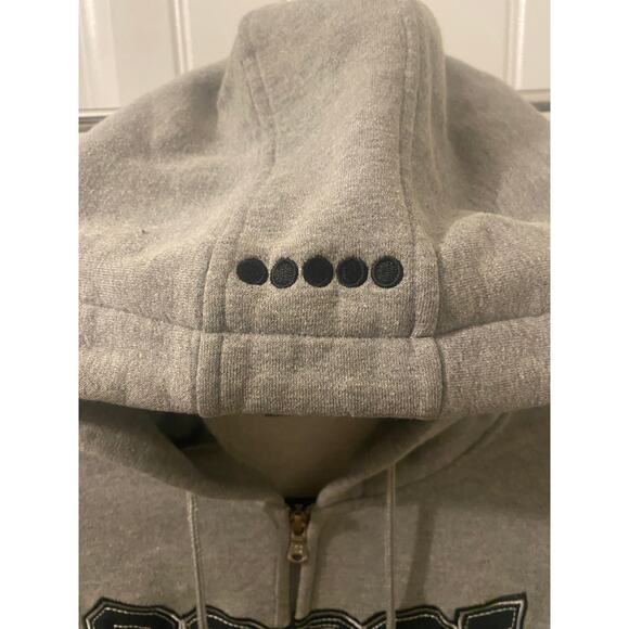 Y2K Vintage Coogi Gray Fleece Full Zip Hoodie Size Medium - Picture 6 of 9